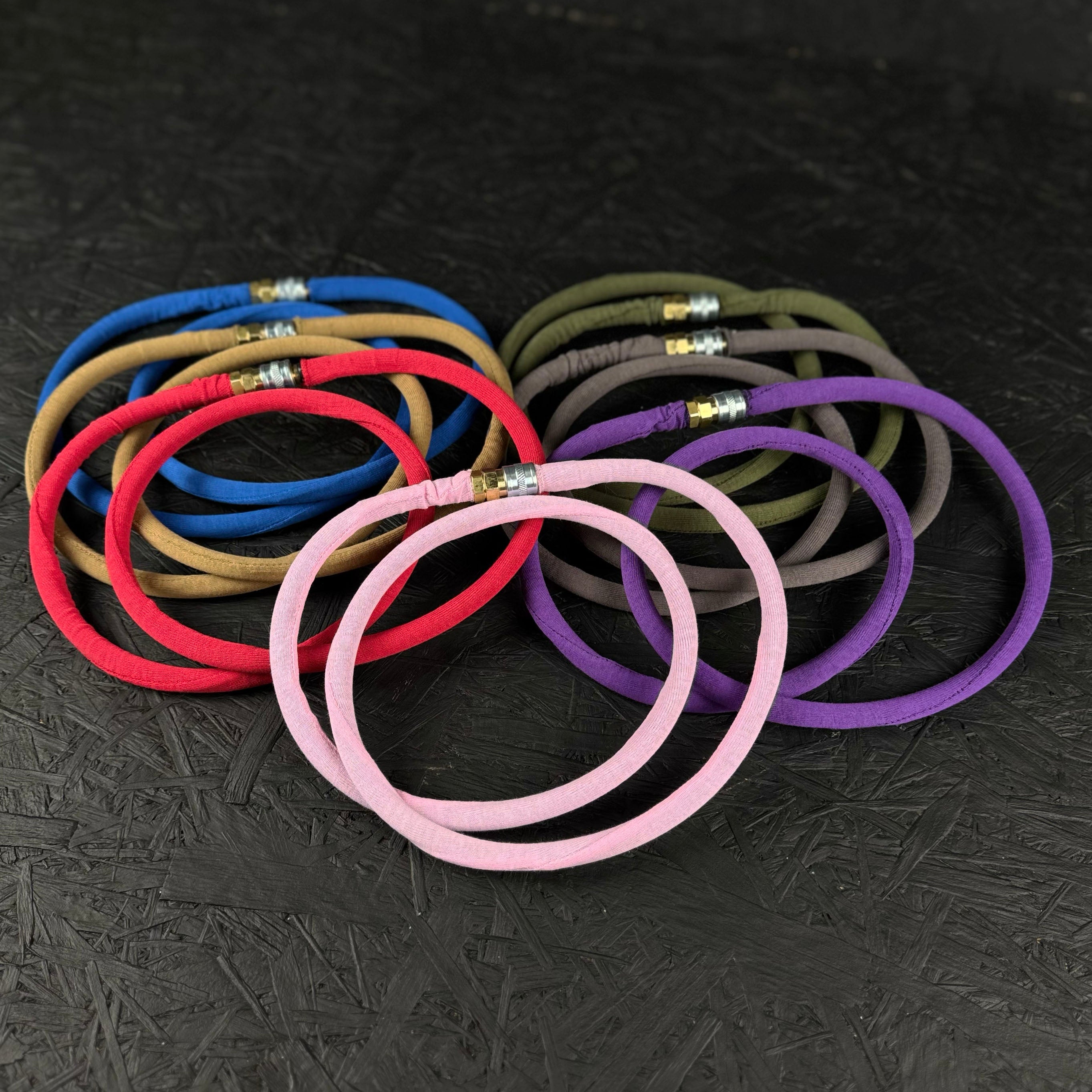 Photo of Airtac Line Covers in all colours - Blue, Tan, Red, Pink, Purple, Grey, Green.