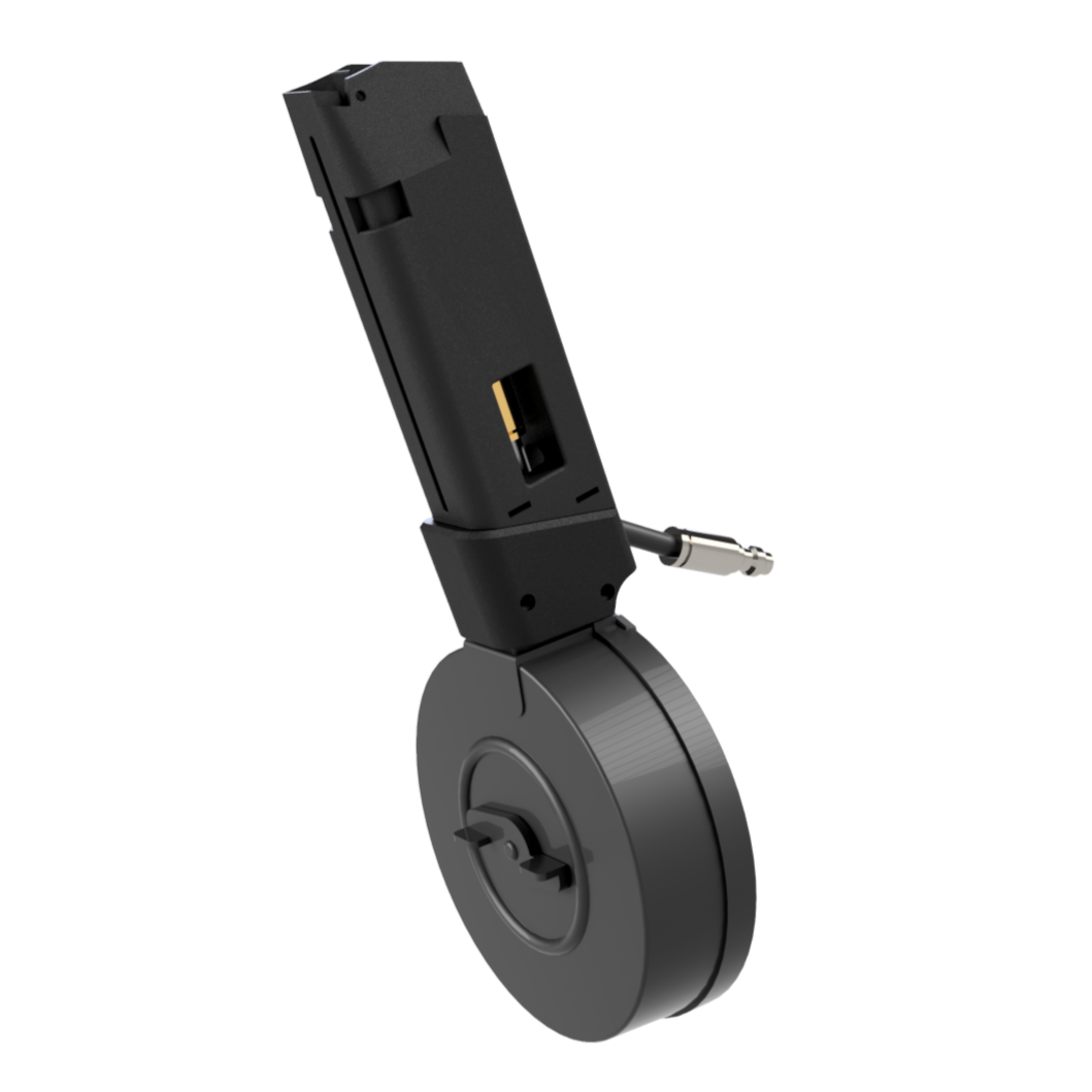 Rendered image of AIRTAC Krytac Vector to Drum HPA Adapter with drum