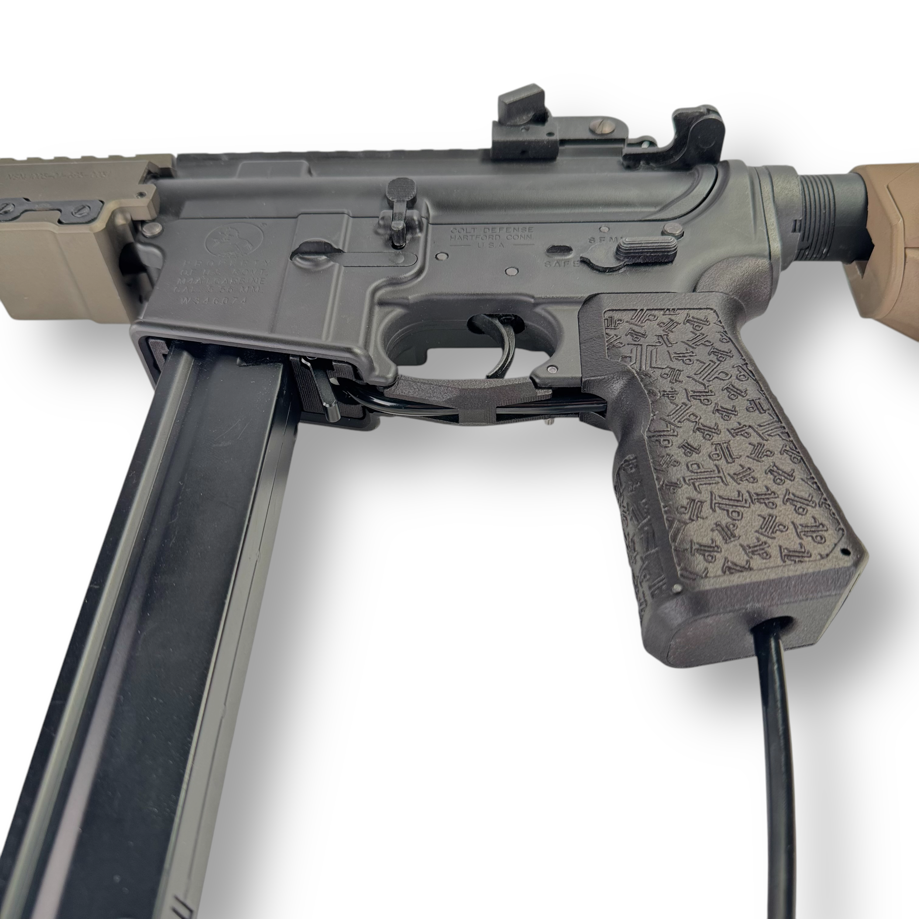 Photo of T1P Dead Drop HPA Grip (DDG) on RIF