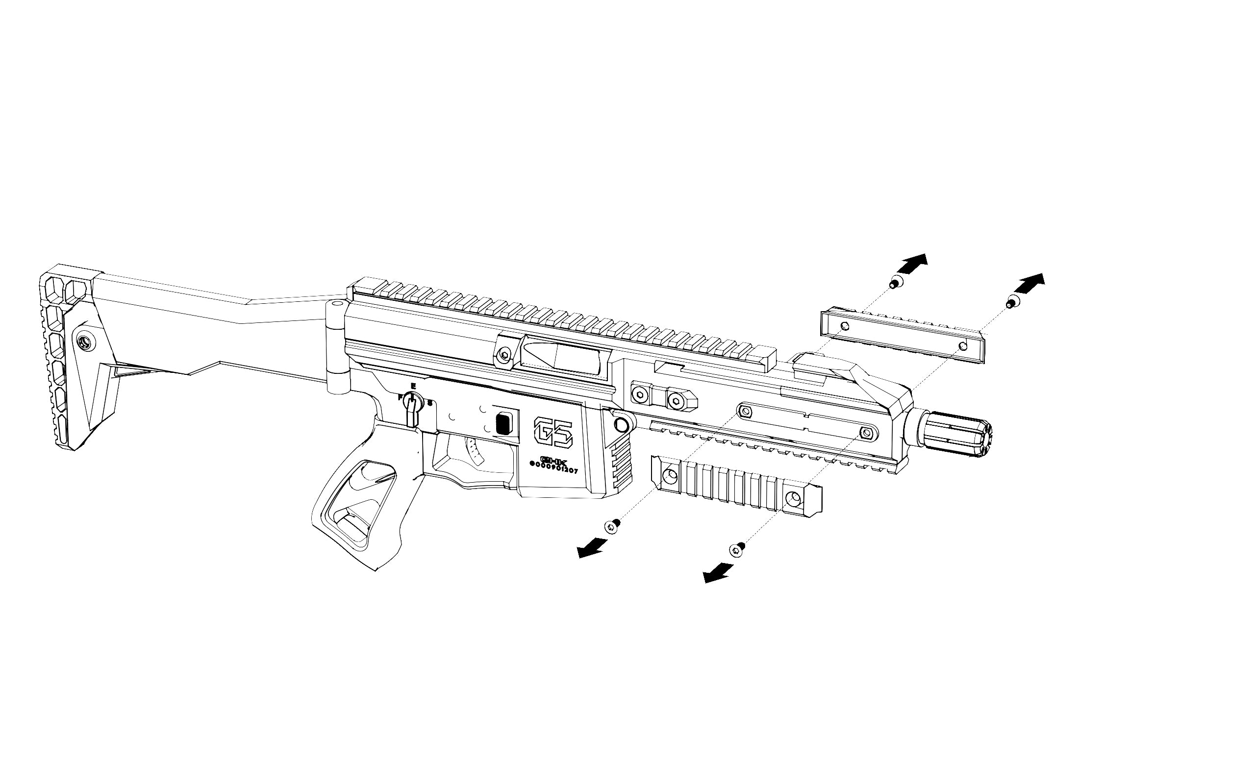 Nycrafts GHK G5 M-LOK Handguard - AIRTACUK