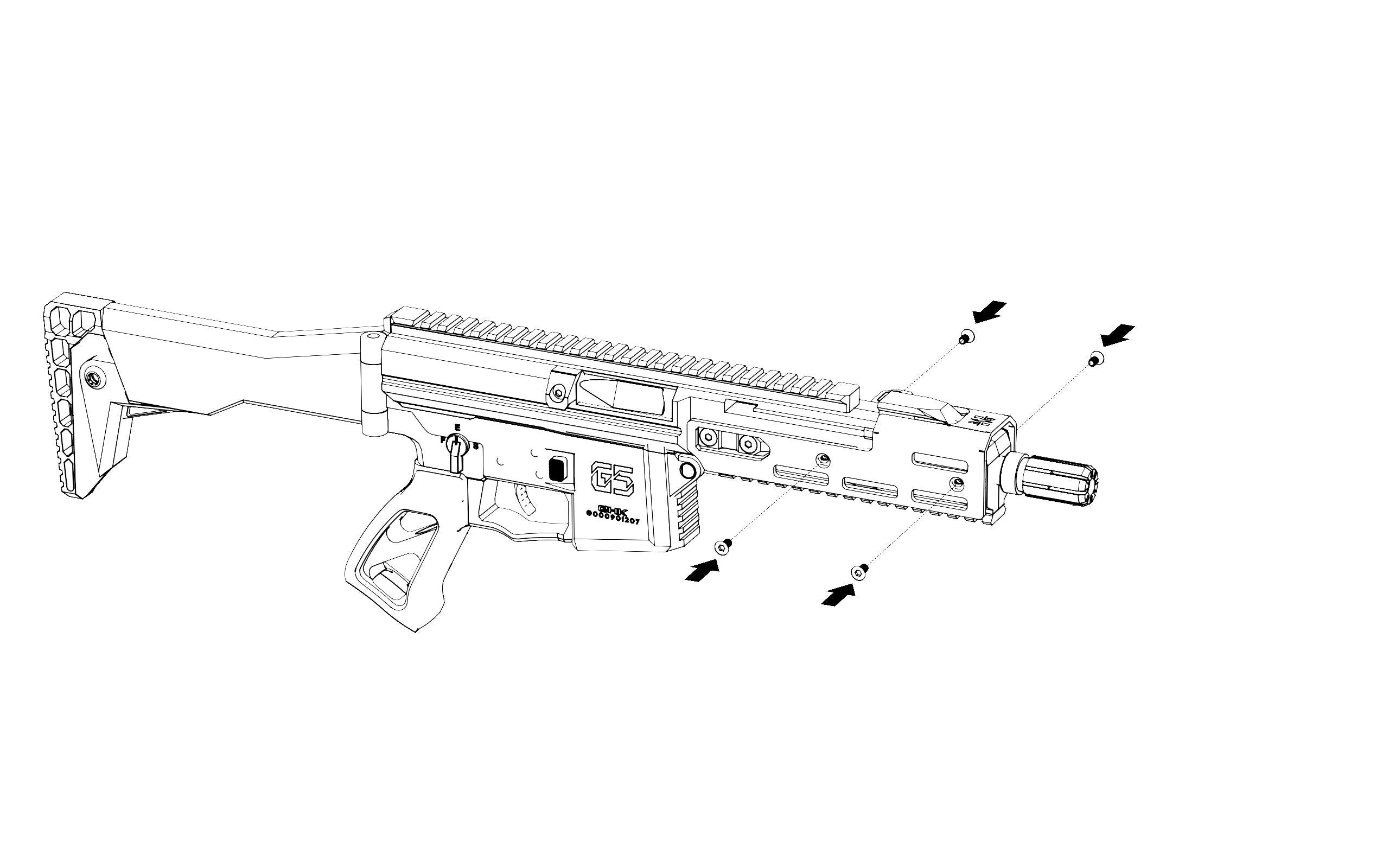 Nycrafts GHK G5 M-LOK Handguard - AIRTACUK