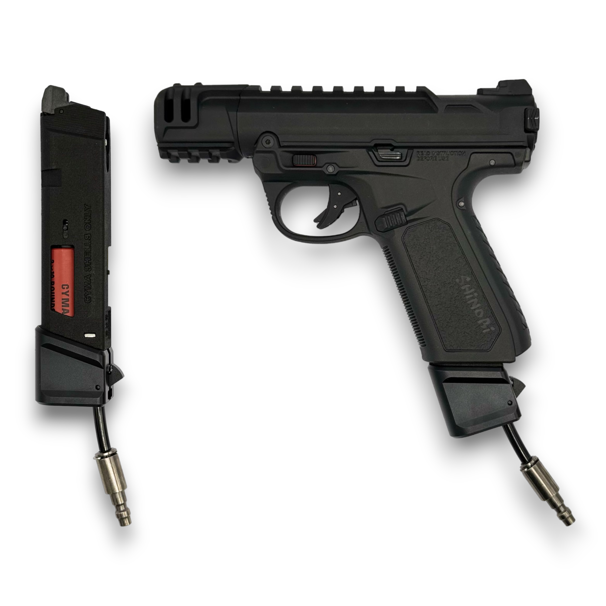 Photos of AIRTAC X T1P GLK/AAP Shotgun Shell Adapter with a black base on a white background