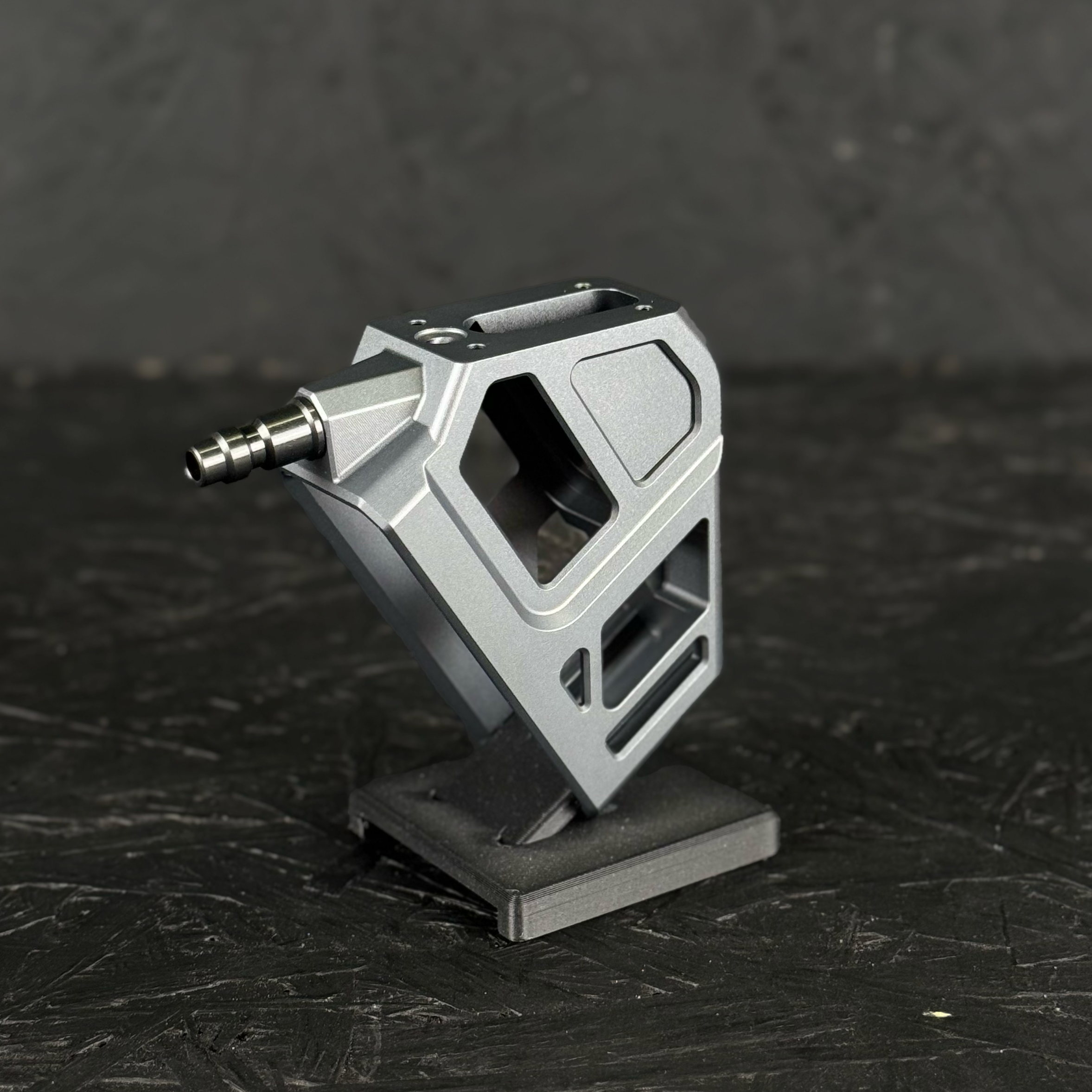 Photo of T1P CNC Angled HPA Adapter Base - Gunmetal