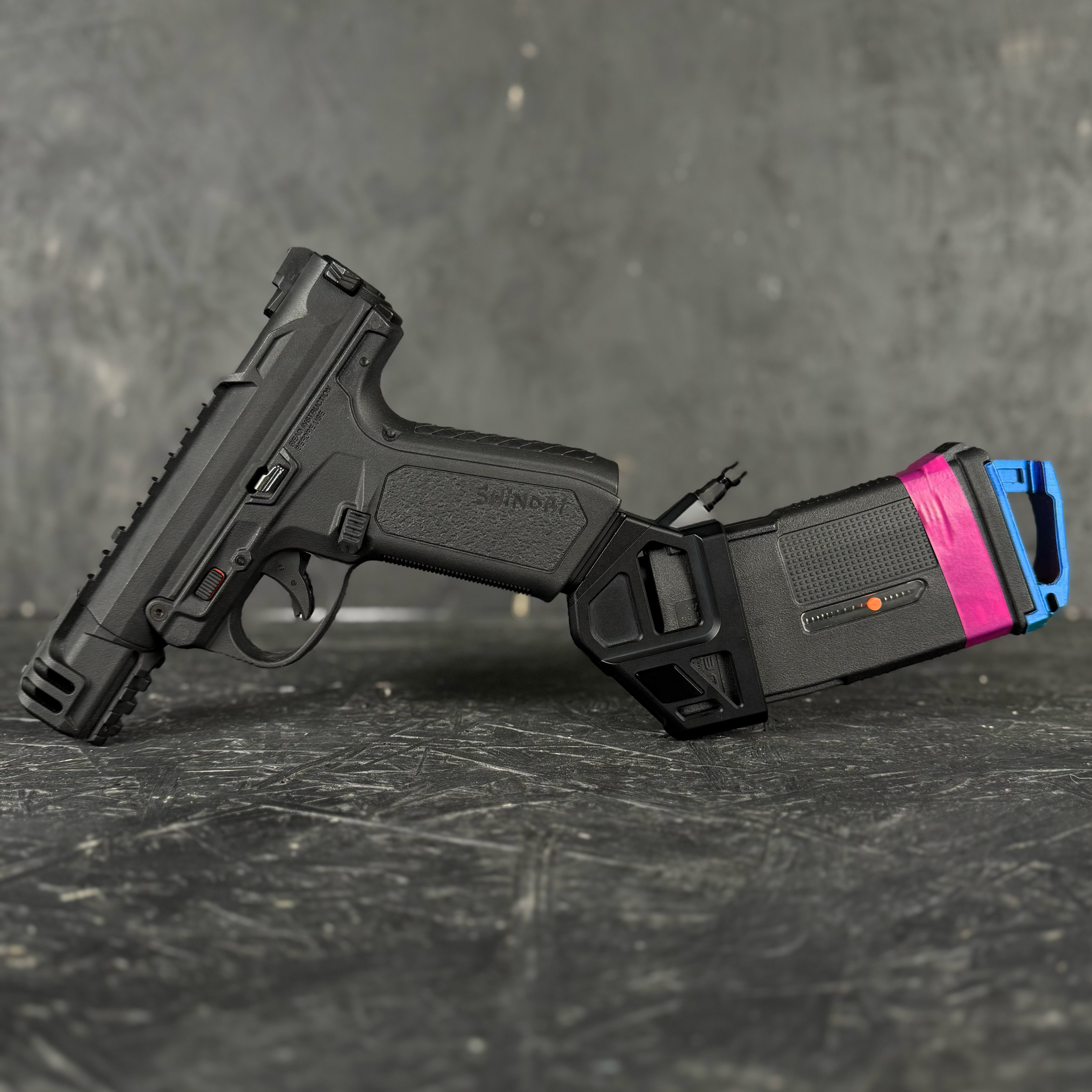 Photo of Tier 1 Precision CNC Angled HPA Adapter - Blackout Edition in RIF with mag