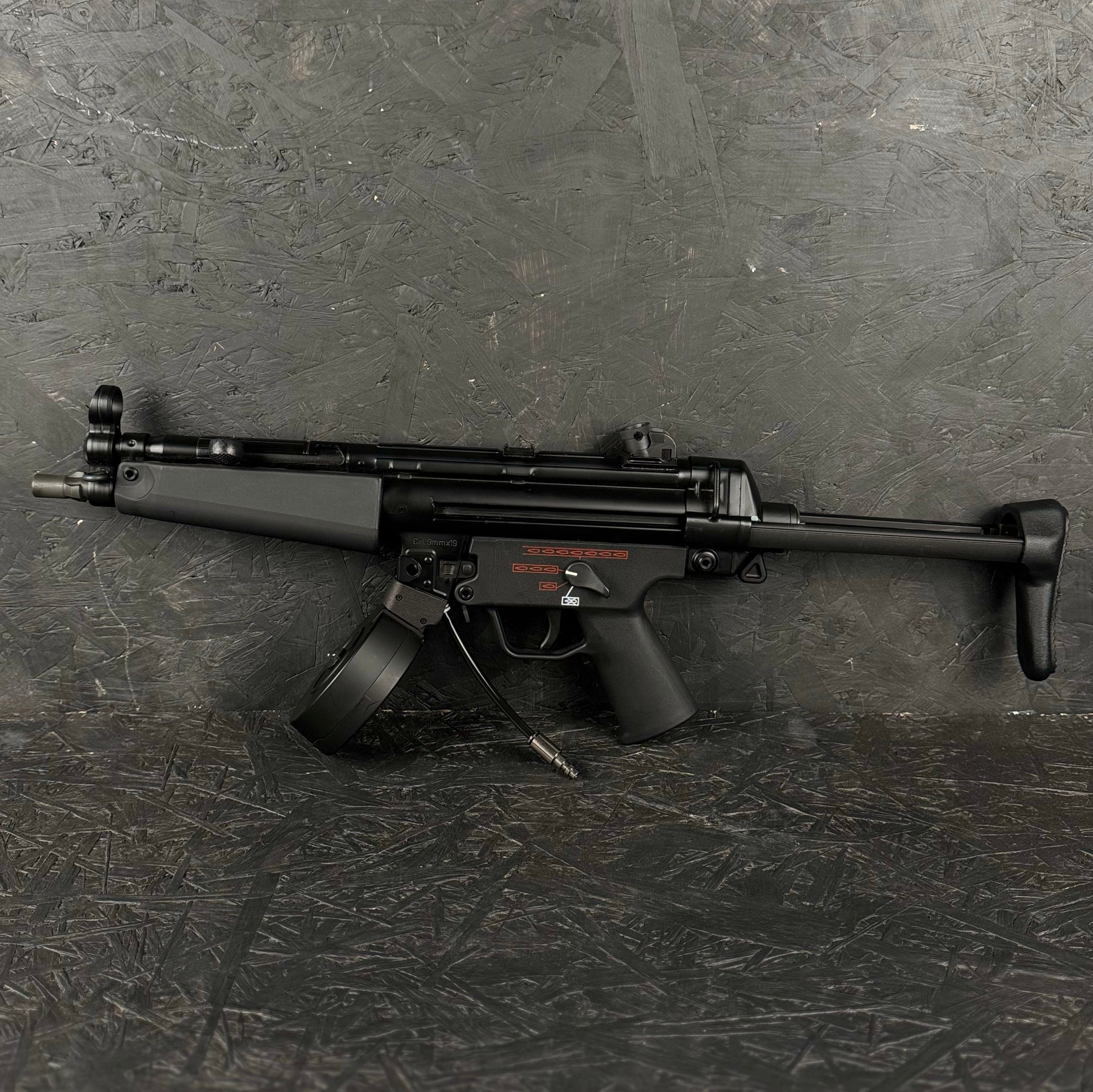 Photo of AIRTAC VFC MP5 to Drum HPA Adapter with drum mag in RIF