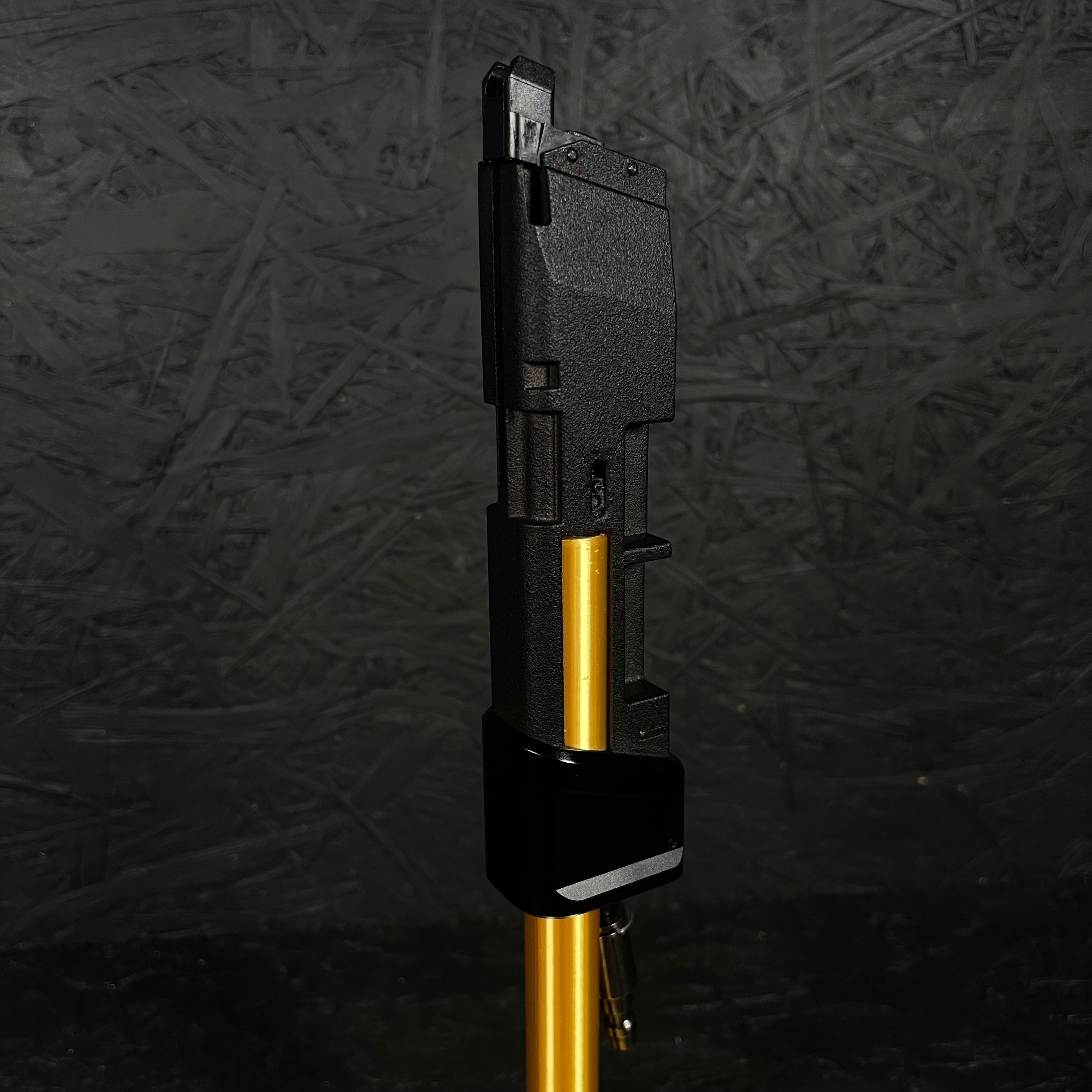 Photo of AIRTAC VFC/SIG M17/M18/XCARRY Shotgun Shell HPA Adapter with a black CNC base