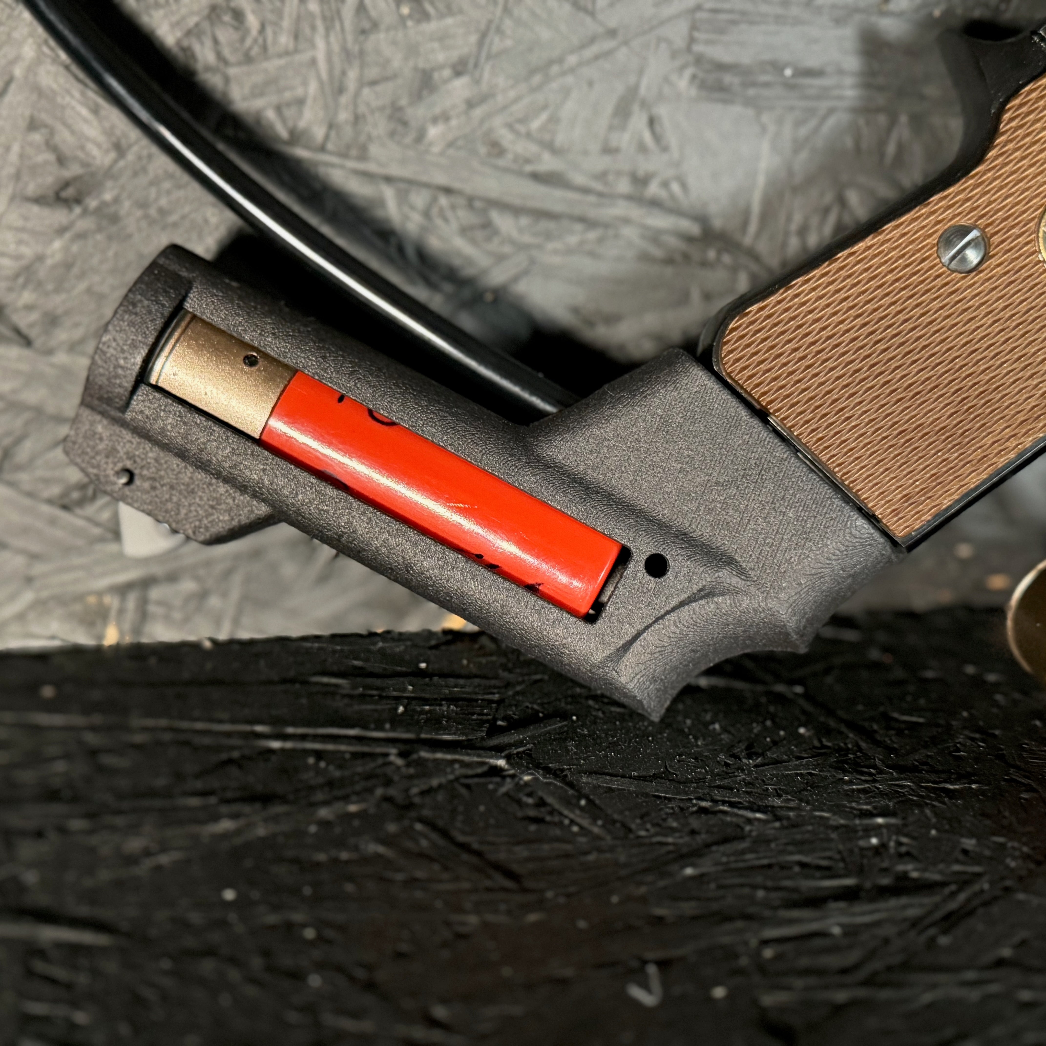 Close up photo of AIRTAC WE CT25 Shotgun Shell HPA Adapter in RIF