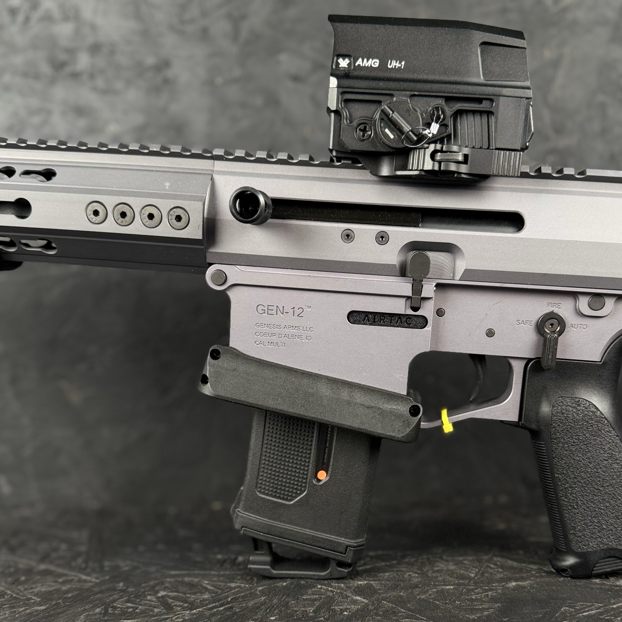 Close up photo of AIRTAC Wolverine Gen 12 M4 Adapter with mag in RIF