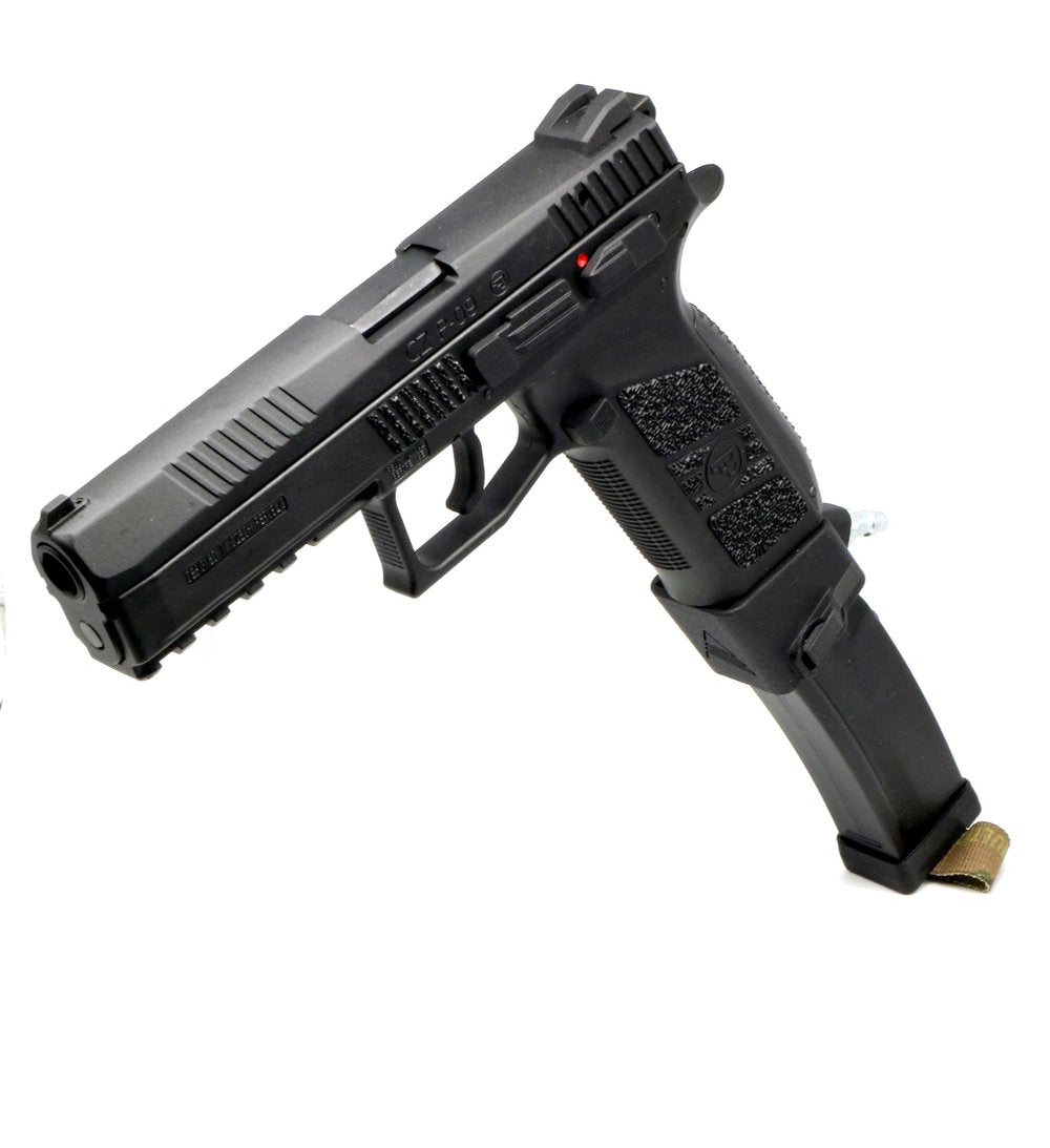 Photo of AIRTAC ASG / KWA CZ P-09 to MP5 HPA Adapter in RIF with magazine upright
