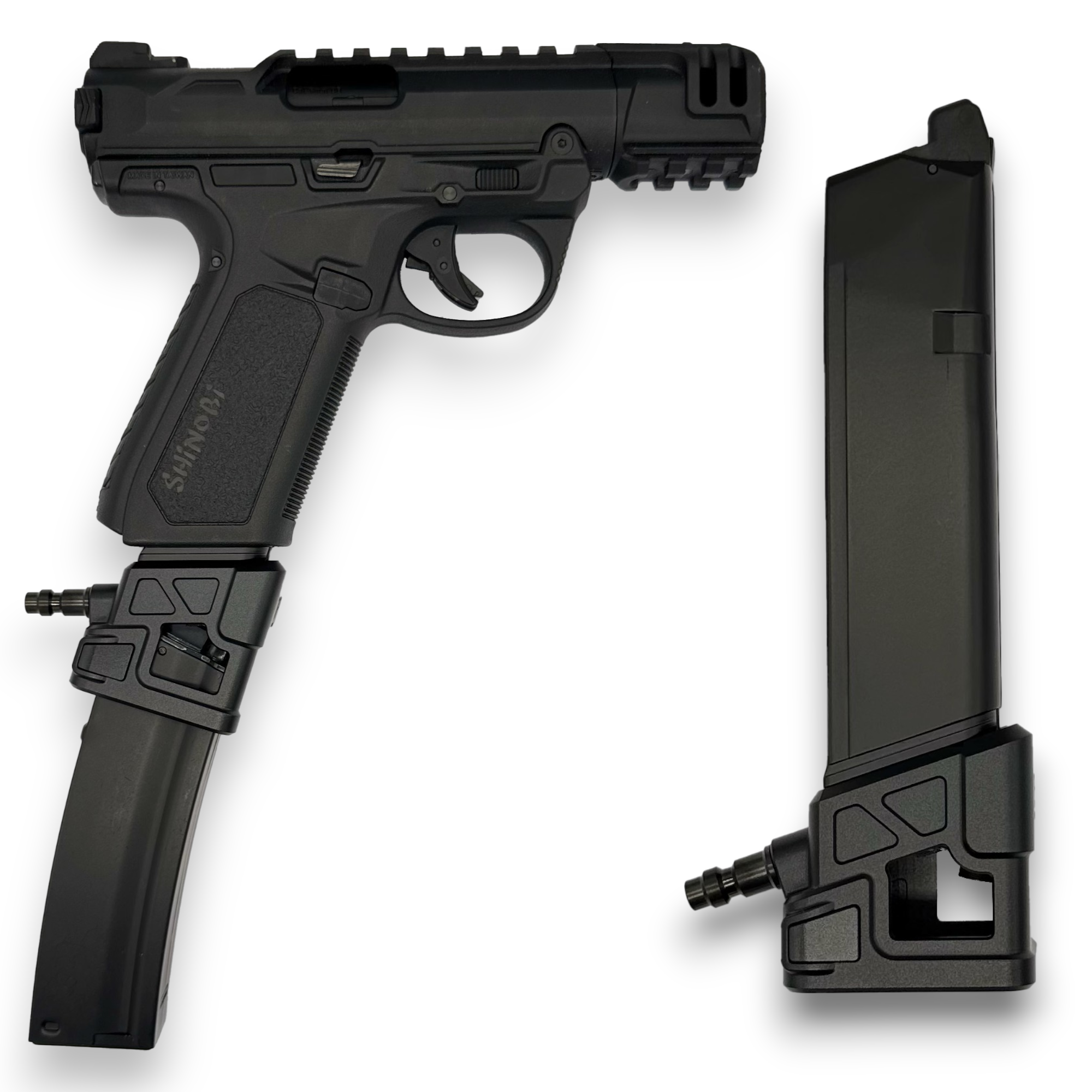 T1P MP5 HPA Adapter for APP/GLK in black with AAP mag and RIF
