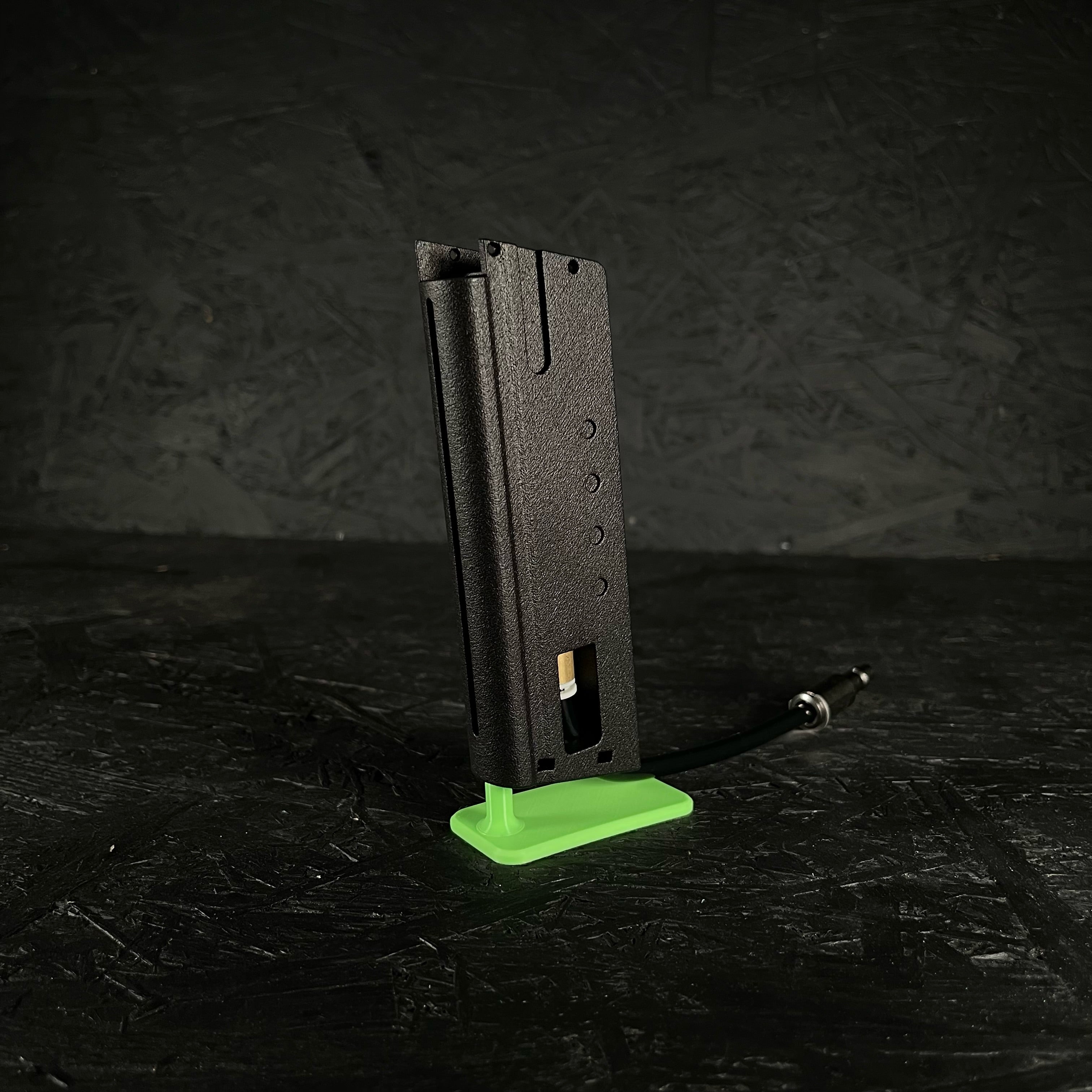 Photo of AIRTAC Cybergun / WE Desert Eagle HPA Adapter Modular Base on a green stand
