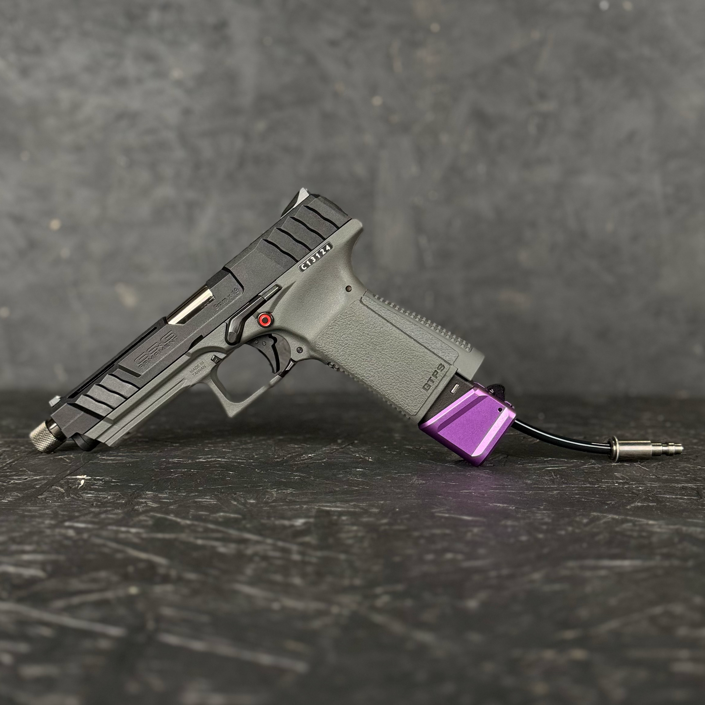 Photo of AIRTAC X T1P GTP9 Shotgun Shell HPA Adapter with purple base in RIF