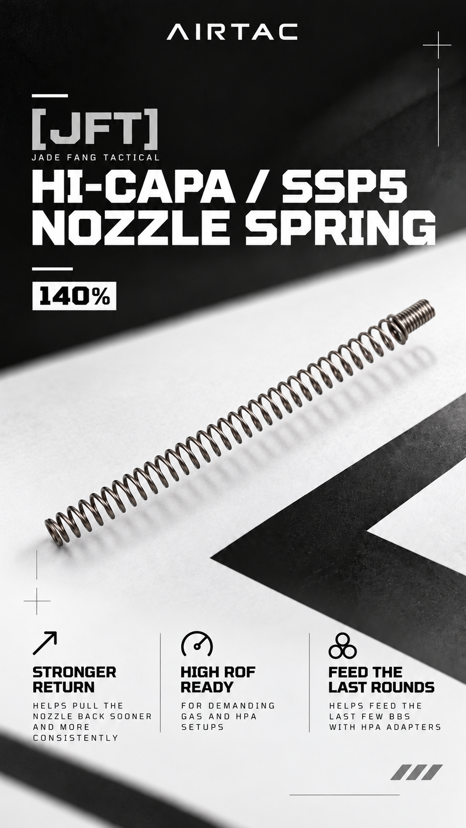 [JFT] Hi-Capa/SSP5 Nozzle Spring (140%) - AIRTACUK