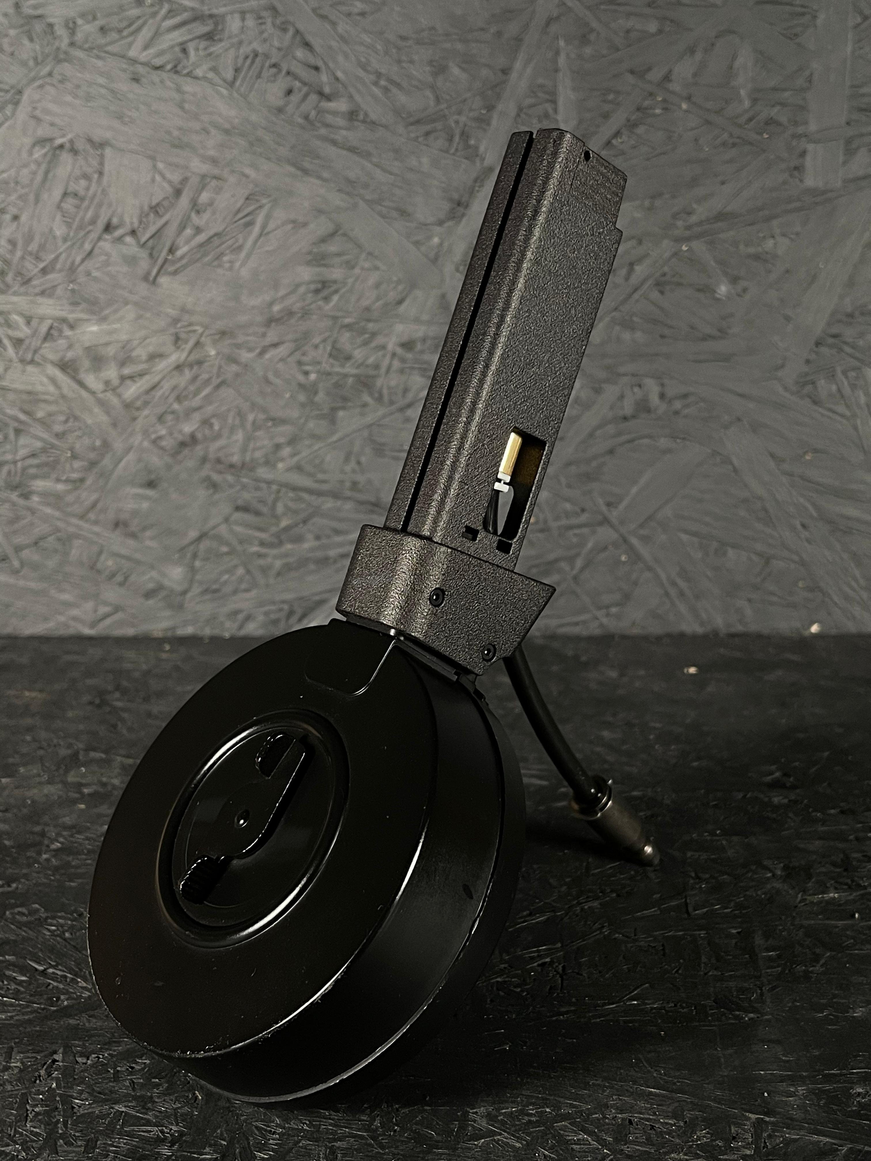 Photo of AIRTAC KWA/ASG MAC11 Modular HPA Adapter with a drum base