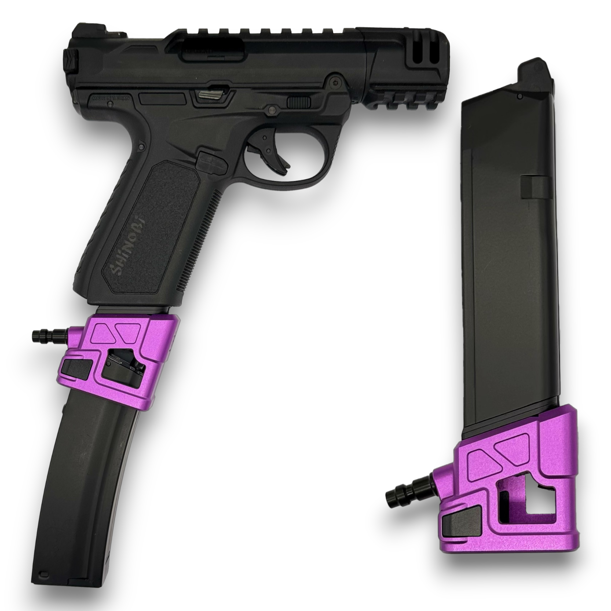 T1P MP5 HPA Adapter for APP/GLK in purple with AAP mag and RIF