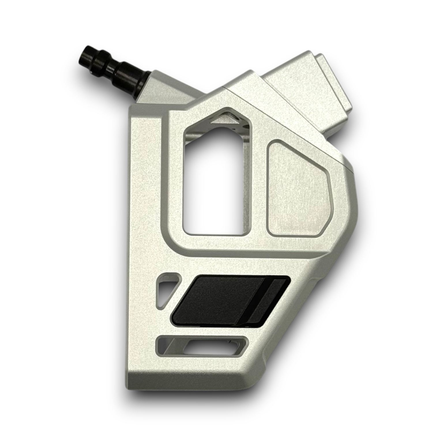 Photo of T1P CNC Angled HPA Adapter - GLK / AAP - silver top, silver base, black catch