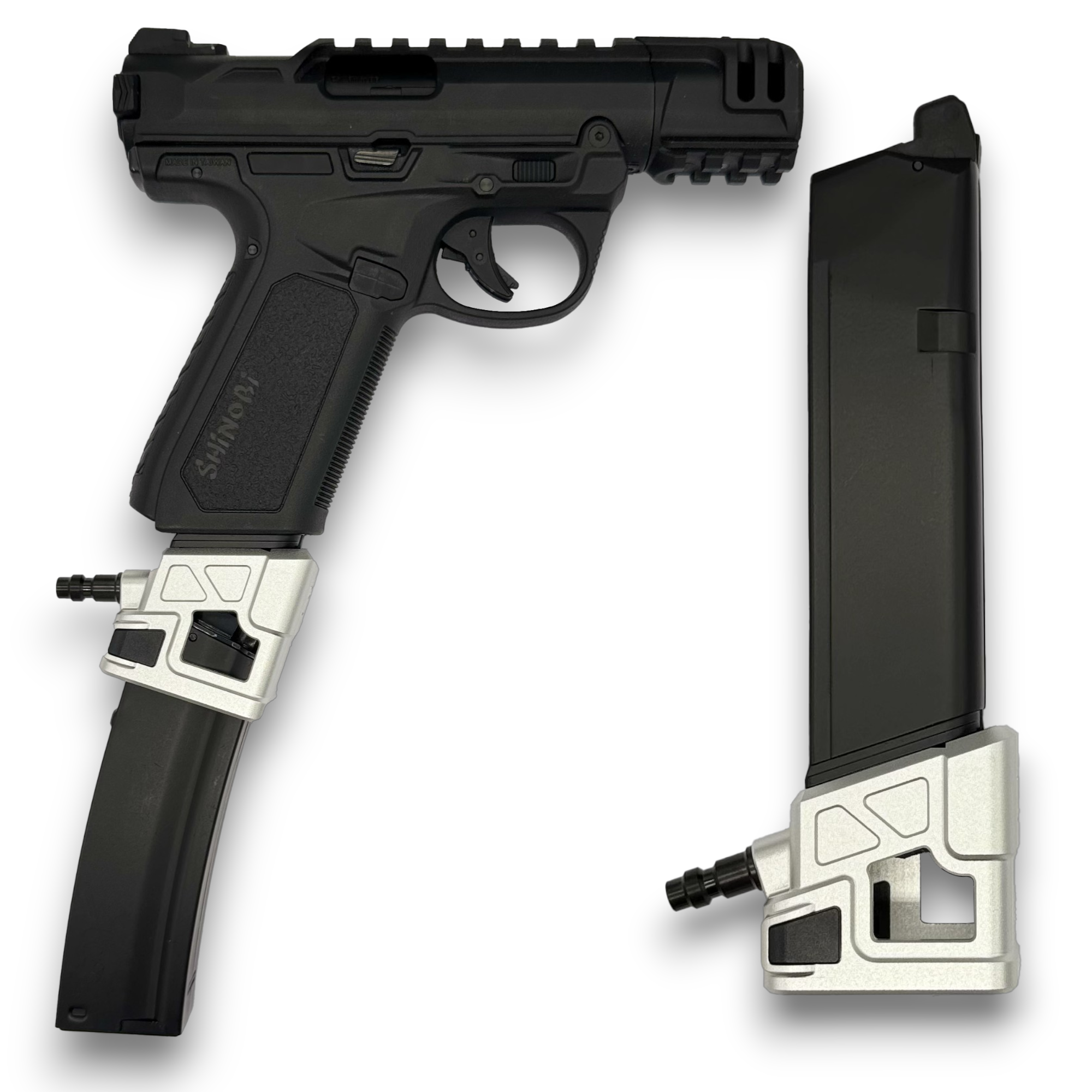 T1P MP5 HPA Adapter for APP/GLK in raw andozied with AAP mag and RIF