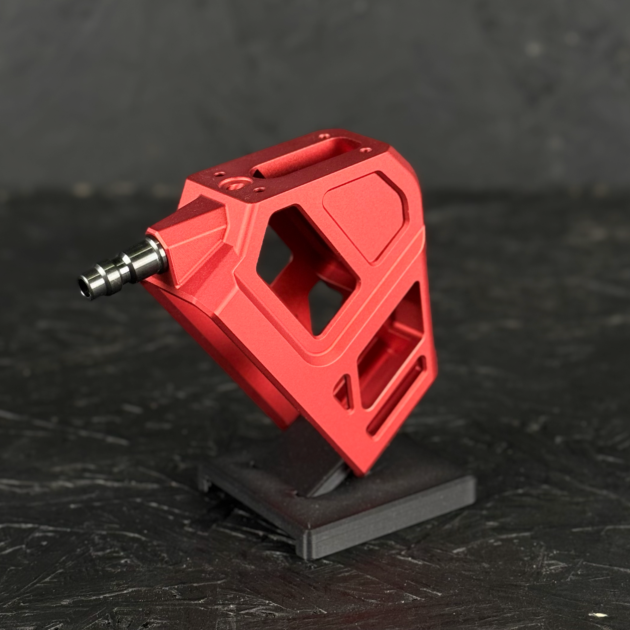 Photo of T1P CNC Angled HPA Adapter Base - Red