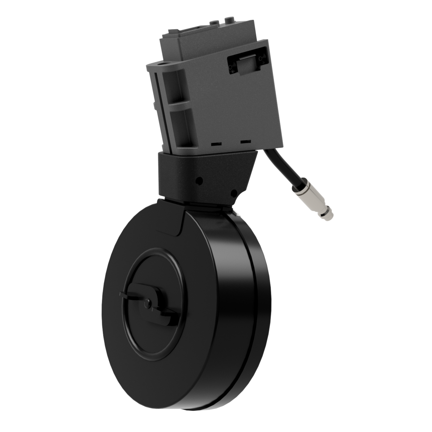 Rendered image of AIRTAC VFC/APFG M4 HPA Adapter (MODULAR) - Plug and Play with drum base and drum mag