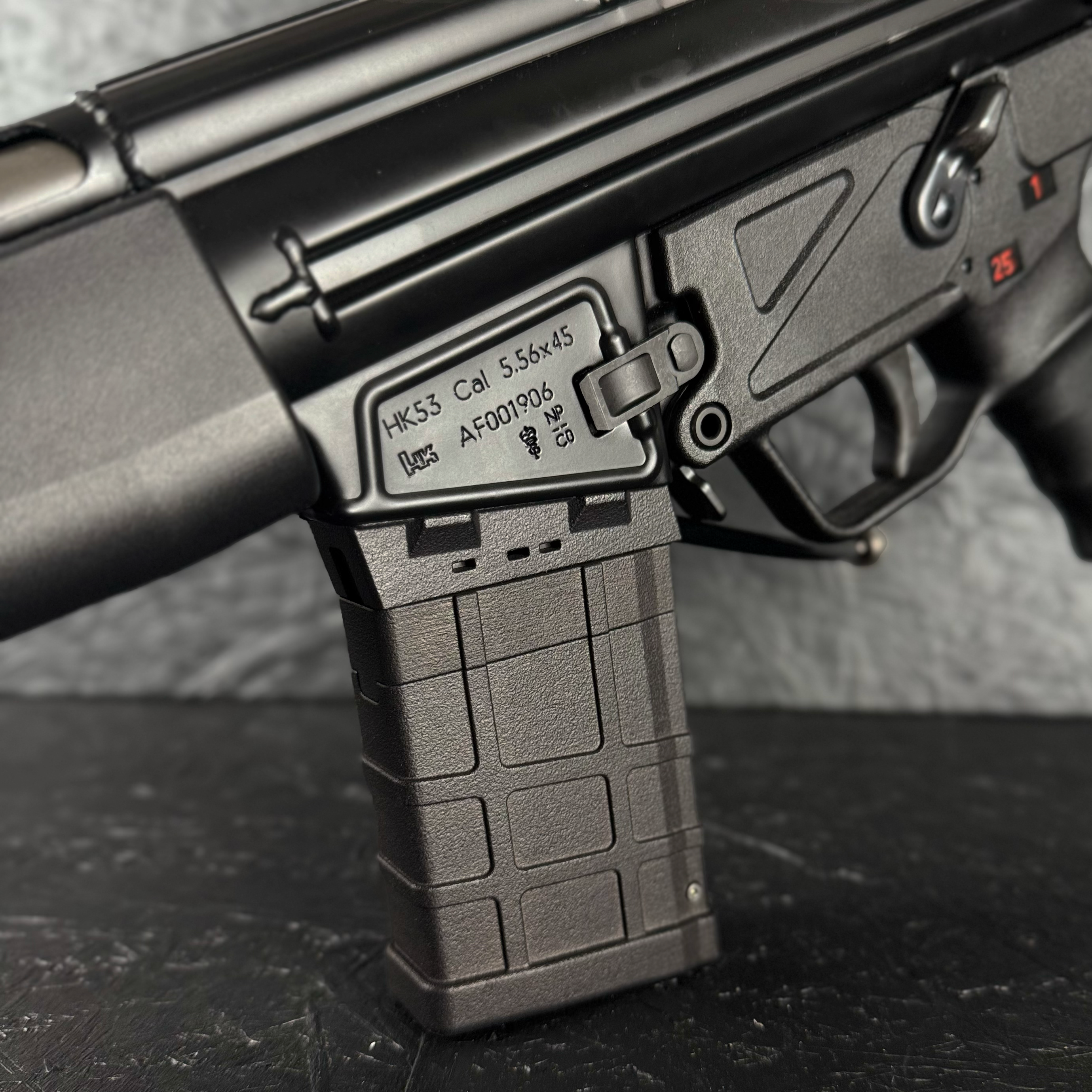 Photo of AIRTAC VFC HK53 HPA Adapter with a rifle style shotgun shell base in RIF