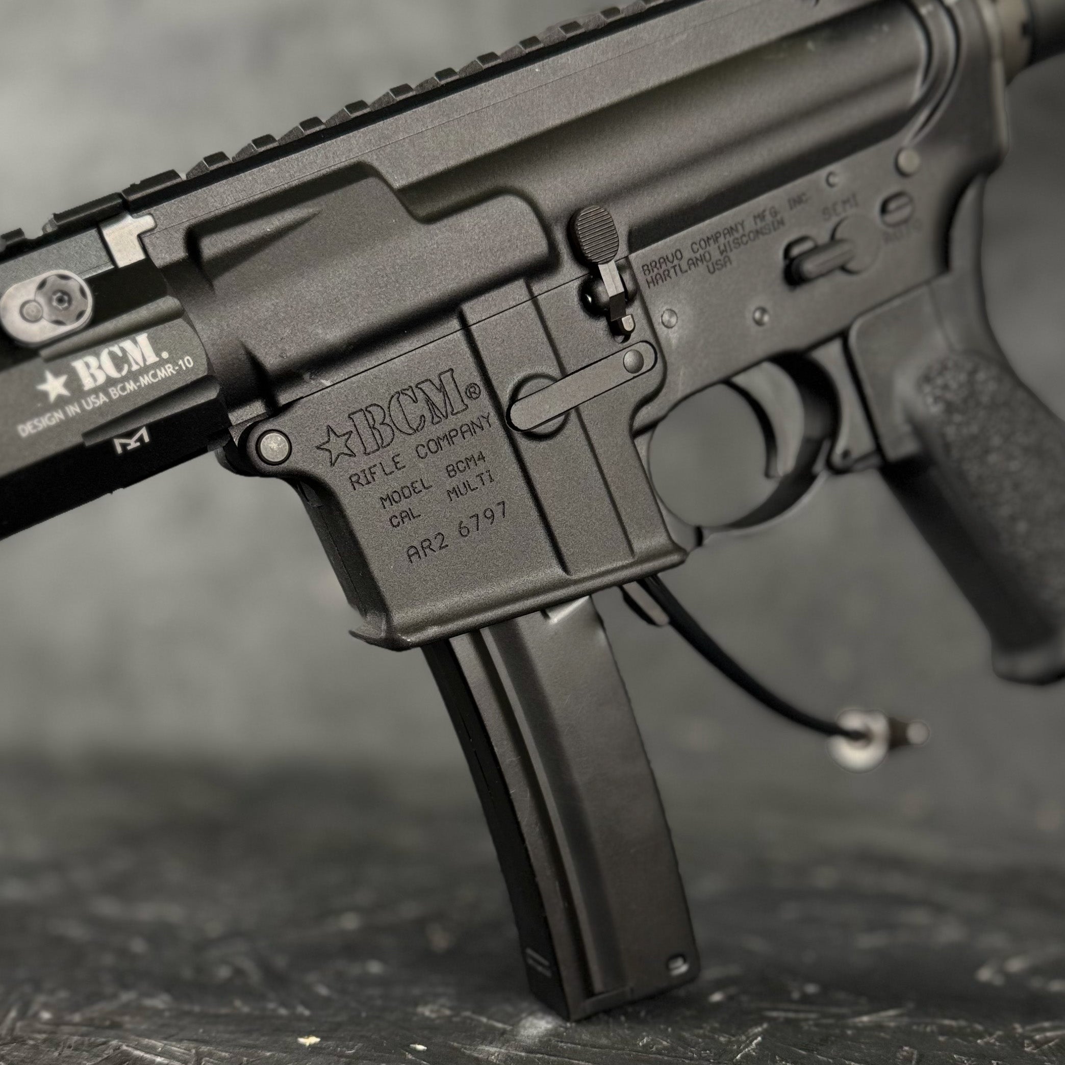 Photo of AIRTAC VFC M4 to MP5 HPA Adapter in RIF with curved mag